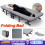 Folding Bed with Mattress, 6-Level Adjustable Headrest, 8 Wheels, 150kg Capacity 1