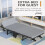 Folding Bed with Mattress, 6-Level Adjustable Headrest, 8 Wheels, 150kg Capacity 3