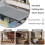 Folding Bed with Mattress, 6-Level Adjustable Headrest, 8 Wheels, 150kg Capacity 4
