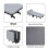 Folding Bed with Mattress, 6-Level Adjustable Headrest, 8 Wheels, 150kg Capacity 8