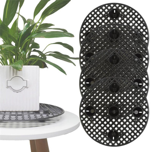 5PCS Heavy Planter Holder Potted Plant Stand, Diameter 12inch Root Controller Chassis Drainage and Ventilation 1