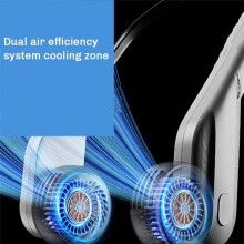 Portable Neck Fan, 800mAh Rechargeable Wearable Personal Fan with 5 Speeds Adjustable, Neck Fan for Outdoor White