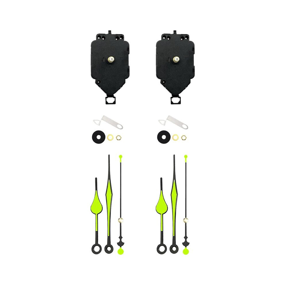 2 Set Quartz Clock Movement Kit Oscillating Movement + Luminous Pointer Clock Repair Parts Replacement Parts A 6032692730204