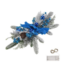 Christmas Swag, Schodowa śWiąTeczna Girlanda na Schody, Drzwi, Kominek, Okno, Dekoracja śWiąTeczna na ZewnąTrz w Pomieszczeniach Niebieski
