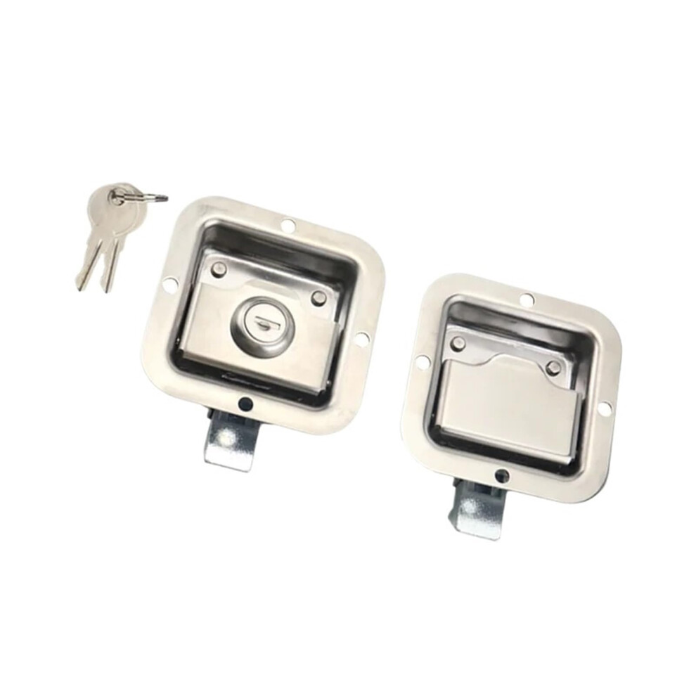 304 Stainless Steel Cabinet And Toolbox Square Panel Lock, Corrosionresistant, 1Pc 9771547202424