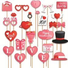 25 PièCes DéCorations pour la Saint-Valentin Accessoires de Cabine Photo pour la Saint-Valentin