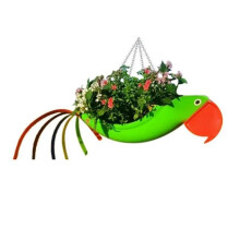 Metal Flower Pot Exquisite Flying Bird Shape Colorful Flower Pot Hanging Planter Garden Decorative Flower Pot,L,B