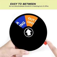 4PCS Acrylic Privacy Sign,Do Not Disturb/Please Knock/Out of Office/in A Meeting Sign,Office Door Sign (5inch,Black)