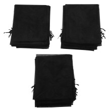 30 PièCes SéRies Sacs de Bouteille de Vin en Organza Noir, Pochettes-Cadeaux de Bouteille en Maille Transparente Couvre-Vin Robes avec Cordon pour