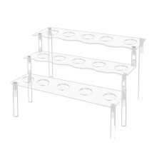 Soporte para Conos de Helado de 15 Agujeros, Acrílico, 3 Capas, Expositor para Aperitivos, Palomitas de Maíz, Soporte para Conos de Papel para