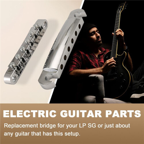 Elgitarrbro och äNdstycke Set Elgitarrbytesdelar Bridge äNdstyckesbro för  Guitar A 2