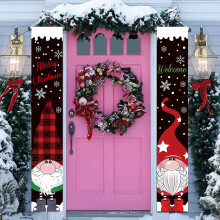 Kerst Veranda Decoratie Kerst Gnome Veranda Borden Welkom Banners Vakantie Deur Decoratie voor Kerstfeest Decor