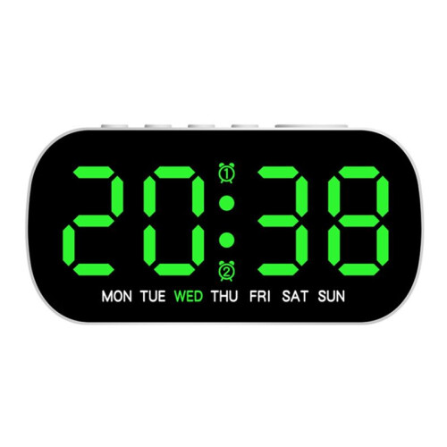 Adjustable Brightness Electronic Clock Simple Multifunctional Alarm Clock LED Digital Clock Date and Temperature Display