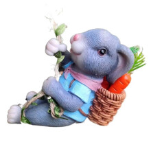 Charmante Tuindecoratie van Hars, Konijnenbeeld, Buitendierensculptuur, Hangend Tuinornament, Perfect voor Patio en Gazon C