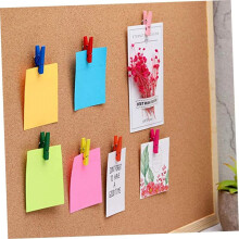 50 Pezzi di Puntine da Disegno e Puntine da Disegno In Legno, Fermagli Decorativi per Appunti, Foto e Bacheche In Sughero, Colori Casuali
