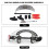 Motorcycle Rear View Mirror Chromed 180 Ultra Wide Angle Central Windscreen Mount Universal 6
