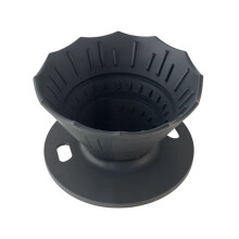 Pour over Coffee Dripper Filter Silicone Camping Coffee Filter for Travel Camping Office Home Coffee Accessories Black