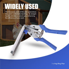 Hog Ring Plier Tool with 600pcs M Clips Staples Chicken Mesh Cage Wire Fencing Anti-Slip Handle Hand Tools