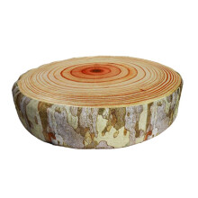 Decorative Wood Slice Circle Seating Floor Cushion Soft Printing Decor Sycamore Tree Cushion