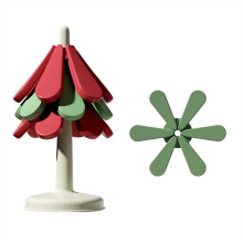 Faltbare Silikon-Isoliermatte in Weihnachtsbaumform, Hochtemperaturbeständige, Baumförmige Tischmatte, Anti-Rutsch-Matte