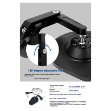 Motorcycle Universal Rearview Mirror Foldable Adjusable Anti-Dazzle Mirror for 13mm-14mm or 17mm-19mm Handlebar A Glass