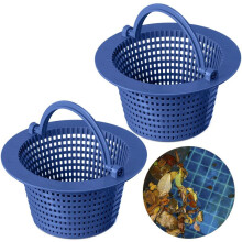 2 Cestas para Skimmer de Piscina con Asa, Cesta de Repuesto para Filtro de Piscina para Eliminar Hojas y Limpiar Piscinas e