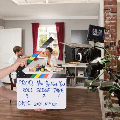 Novo Filme Clapboard Diretores Clapper Board Slate Cut Action Scene Blank Clap Board Dry Erase 12 X 9 Polegadas 2