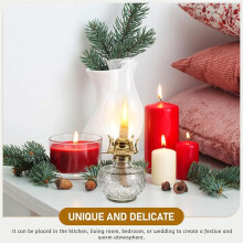Vintage Glass Coal Lamp Rustic Oil Lamp Oil Lamps for Indoor Use Home Decor Lighting Oil Lantern