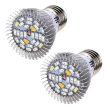 2st E27 Växtväxtljus 85-265V Fullspektrum LED-Växtljus för Hydroponic Inomhusträdgårdsväxthus 18W