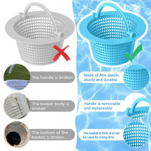 2 Peças de Cesto para Skimmer de Piscina com Alça, Removedor de Folhas, Cesto de Substituição para Filtro de Piscina para Limpeza de Piscinas, C