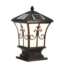 LED Solar Post Light Outdoor Dusk to Dawn Outdoor Solar Lamps Solar Pillar Light Vintage LED Exterior Lighting Fixture