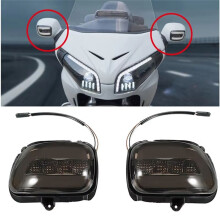 Motorcycle Rear View Mirror Turn Signal Light Side Mirror LED Turn Signal Lights for Goldwing Gl1800 F6B 2001-2017