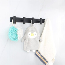 Wall Mounted Coat Rack - 5 Shaped Pegs for Hats, Bags & Towels, Heavy-Duty Metal Rail for Bathroom, Closet, Bedroom