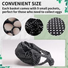 Egg Collection Basket 9 Pockets Canvas Hen Duck Chicken Eggs Storage Collecting Bag Handbag Housewife Supplies