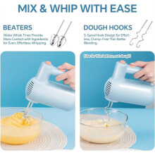 Hand Mixer Electric,5-Speed Kitchen Mixer ,with Turbo Ultra Power, for Whipping Mixing Cookies Cakes Eggs Cream Us Plug