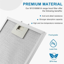 3-Pack W10169961A Range Hood Filter Stainless Steel Range Hood Filter for , Jenn.Air Range Hoods