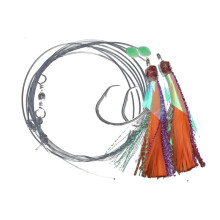 Sabiki-Rigs 8/0 Señuelos Bait Rigs, Glow Cuentas de Pesca Ganchos de Alto Carbono para Agua Dulce/Agua Salada C