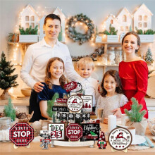 15-Piece Christmas Decorations Tiered Tray Decorations Winter Snowflake Christmas Decorations Christmas Tiered Tray