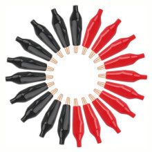 20 Stuks Koperen Alligator Elektrische Clip Zacht Geïsoleerde Afdekking Elektrische Test Gator Clip Alligator Jumper Elektrische Testclips