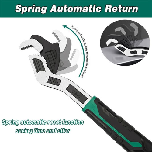 6Inch Adjustable Wrench,Auto Size Adjusting Wrench,Self-Adjusting Quick Wrench,Multi-Size Spring Adjustable Wrench 2