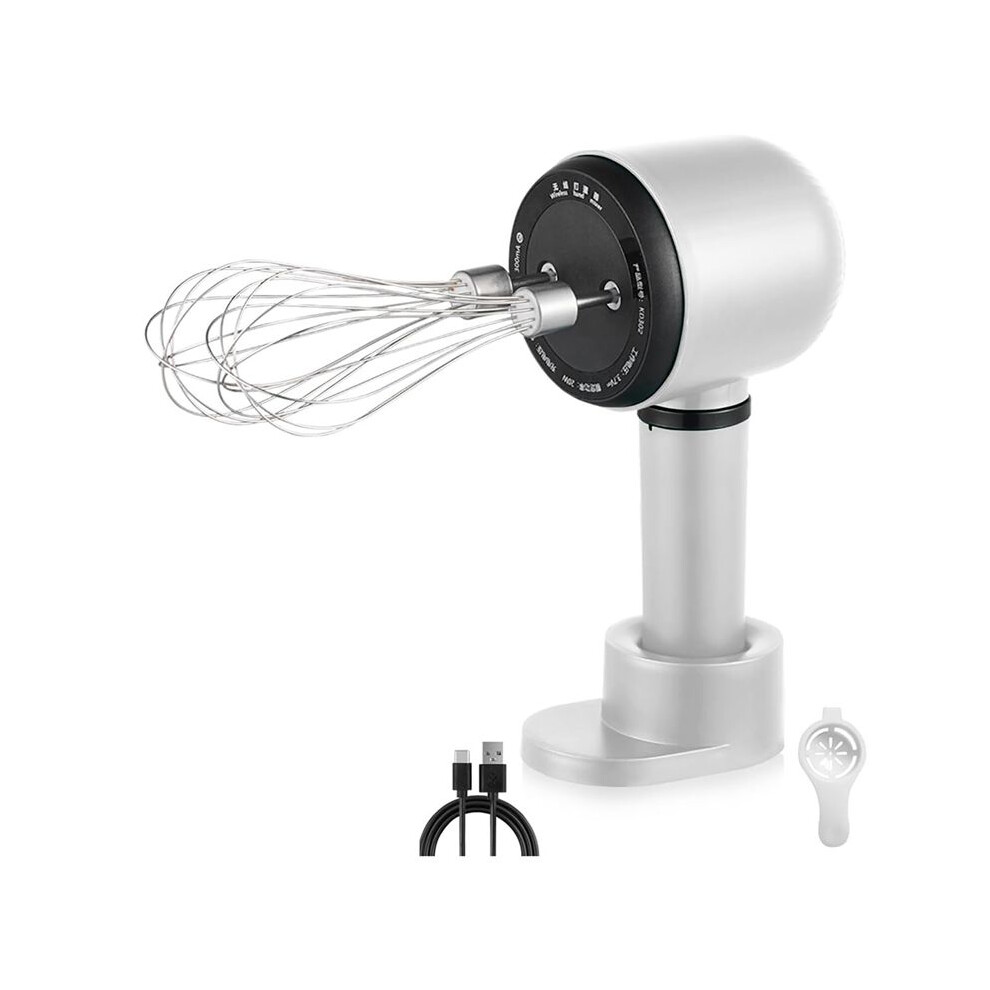 Electric Hand Mixer,Wireless Portable Hand Whisk with Rechargeable 3 Speeds and 2 Whisk for Baking Whisk Milk Cream