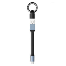3A USB Type-C Fast Charging Data Cable Portable Keychain QC 3.0 USB Type C Short Cable for Type C USB Devices,A