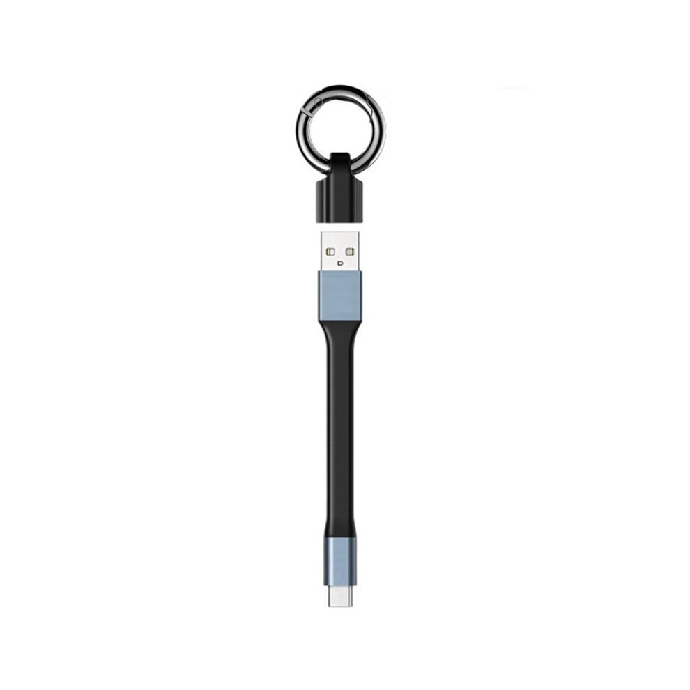 3A Usb Type-C Fast Charging Data Cable Portable Keychain Qc 3.0 Usb Type C Short Cable For Type C Usb Devices,A 4712528607178