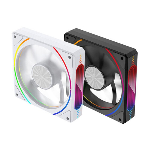 ARGB Case Fan 120mm 5V 3Pin PWM Silent PC Computer Case Cooling Fan CPU Cooler for Desktop Computer White 1