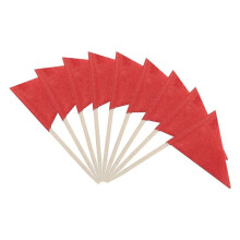 100 Stuks Effen Tandenstokervlaggen Kleine Effen Kleur Stok Cupcake Toppers Vlaggen DIY Decoratie