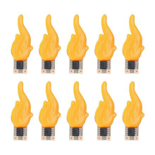 LED-Blixt Candle Flame Light 1800K Varmvit Födelsedagscampinglampa LED Dekorativt Ljustillbehör 10 St