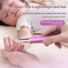 Electric Nail Clippers Sharpener USB Rechargeable Safe for Babies to Adults Ideal Gift Rose Red