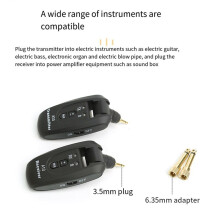A10 Trådlöst Gitarrsystem Gitarrupptagning Ljudsändarmottagare för Elgitarr Basdelar Gitarrtillbehör