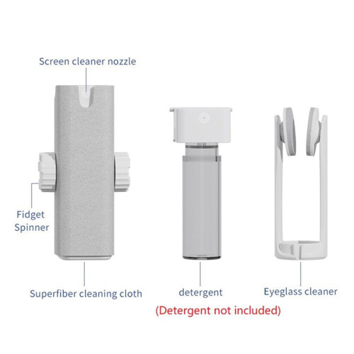 Portable Glasses Cleaner Tool Glasses Cleaning Microfiber Screen Cleaner Tool for Glasses Phone PC, Without Detergent