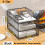 Office File Organizer Metal Mesh Desk Organizer with Three Layer Design Multifunctional File Holder Storage Rack Black 9
